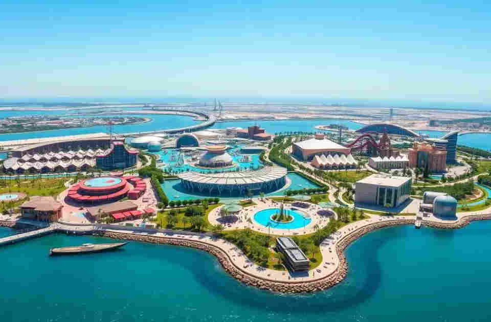 معالم الجذب السياحي في جزيرة ياس بأبوظبي، والمتنزهات الترفيهية، وأماكن الترفيه